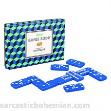 Ridley's AGAM083 Classic Double Six Dominoes Tile Game for Kids & Adults 28Piece Blue B07DXJ2H61